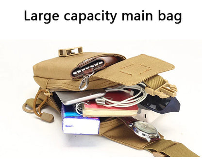 Petit sac de poitrine de Camouflage antivol pour l'extérieur, sac à bandoulière de randonnée en Nylon pour chasse, pêche, Camping, Cycking