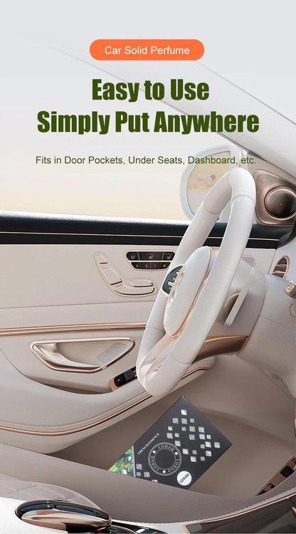 1pc Car Mounted Aromatherapy, Solid Car Perfume for Vehicle Use, Boxed Fresh Fragrance Balm to Eliminate Odors, Aromatic Ornamen