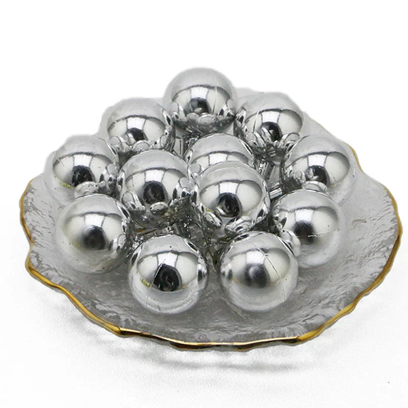 Boule de Noël Galvanisée de 3cm, 12 Pièces/Paquet, Décorations d'Arbre de Noël, Maison, ixde Vacances, Jouets Cadeaux de Nouvel An
