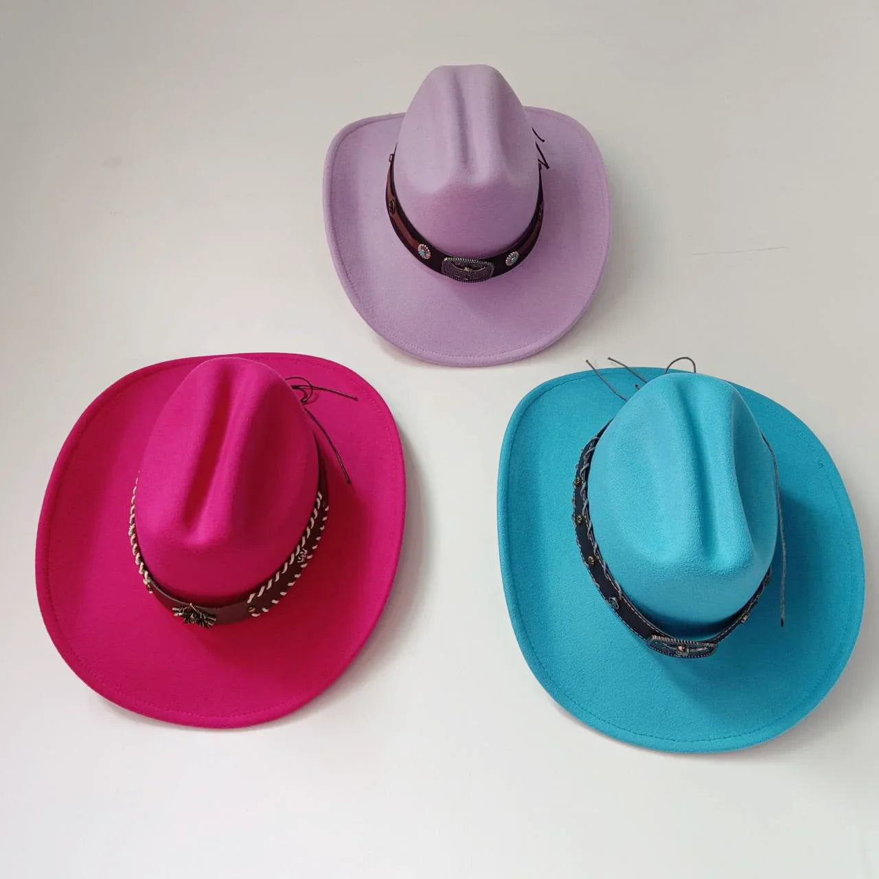 Chapeau de cowboy occidental à large bord pour homme, casquettes d'église Everche, Fascinateur vintage, chapeau de cowgirl jazz, zones bre, nouveau, 9cm