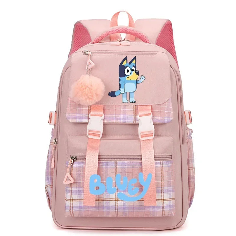2024 New Bluey Boys And Girls High School Backpack Large Outdoor Leisure Practical Bag Cartoon Animation Bag Children's Gift