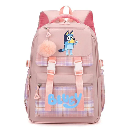 2024 New Bluey Boys And Girls High School Backpack Large Outdoor Leisure Practical Bag Cartoon Animation Bag Children's Gift