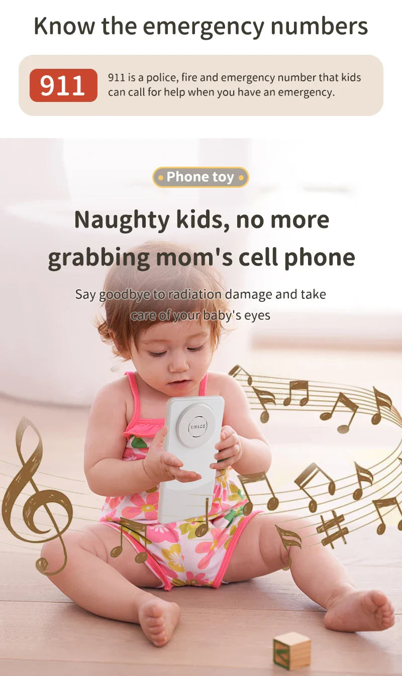 Toy Cell Phone Educational Toys Children Simulation Phone Toy Phone Mobile Early Educational Toy Learning Cellphone Model Toy
