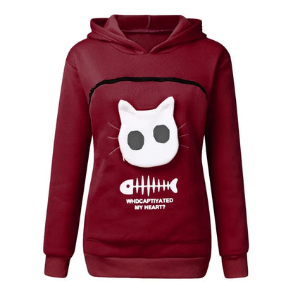 Cat Lovers Hoodie Winter Hoodies Sweatshirt Man Women Animal Cuddle Pouch Hood Pullover Carry Dog Cat Breathable Sweatshirts Hot