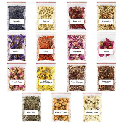 30g Bougie Aromatique Naturelle Savon Parfum Essence Florale Matériau de Fabrication Fleur Séchée Naturelle Décoration de Mariage Décoration de Maison Décoration de Bain