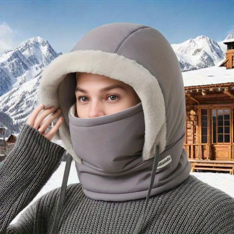 Chapeau chaud d'hiver pour hommes et femmes, Protection des oreilles de cyclisme d'automne et d'hiver avec velours épais pour la Protection contre le froid