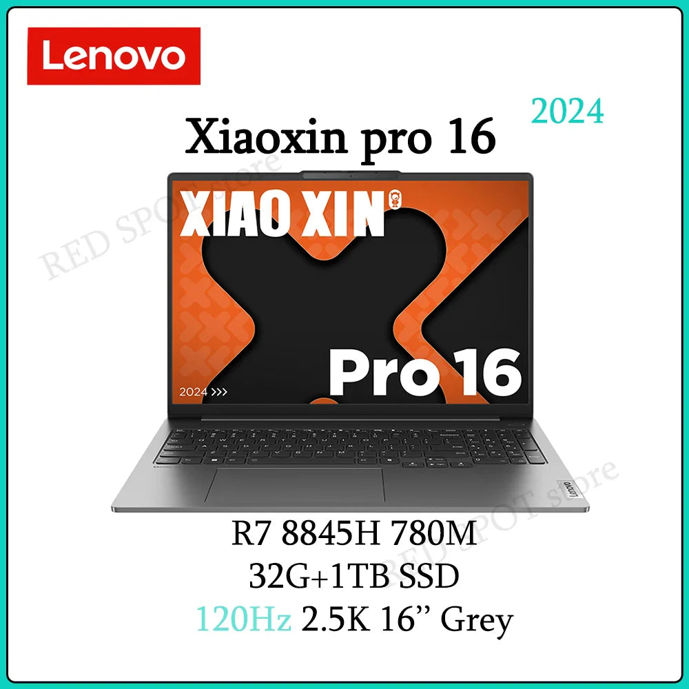 Lenovo Xiaoxin pro 16 2024 AI portable R7 8845H 780M 32G+1TB 16 pouces 2,5K 120Hz