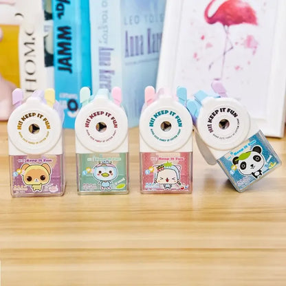 Cute Cartoon Animal Pencil Sharpener - Hand-Cranked Mechanical Tool, Anti-Sticking Lead, Auto-Lead Feed, Ideal School Supply & K