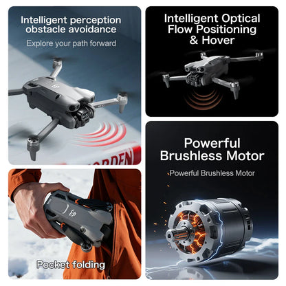Drone professionnel avec double caméra 4K, drone vidéo, quadrirotor, 360, évitement intelligent d'obstacles, cadeau, nouveau, 2022