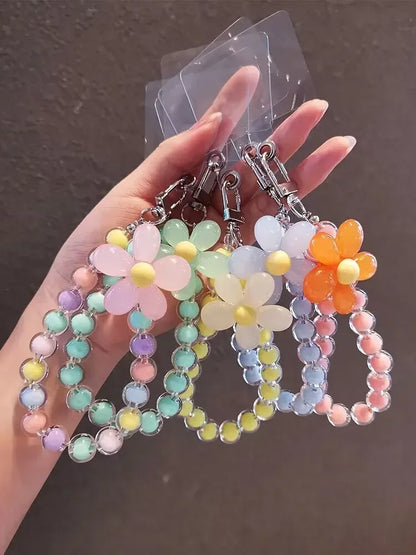Cell Phone Lanyard Beaded Bracelet Lanyard Cell Phone Shell Lanyard Jewelry Wrist Bead Pendant Phone Chain