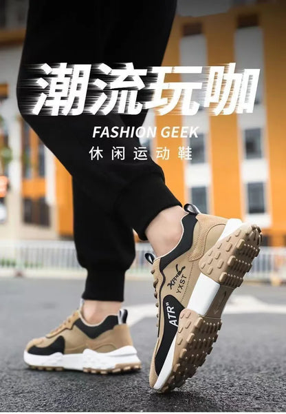 New Lightweight Casual Shoes for Men, Breathable Running Sneakers with Thick Sole for Spring Autumn Sports Walking Tennis Shoes