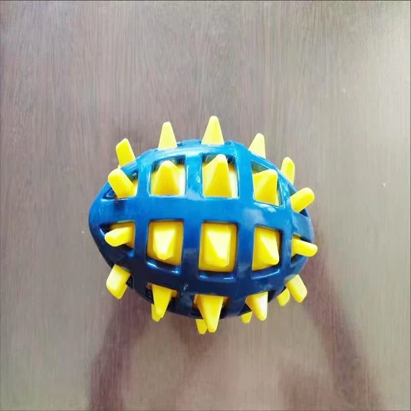 Rugby en caoutchouc pour chien, épines souples, meulage des dents, résistance aux morsures, compression, vocalisation accompagnant les chiens de grande et moyenne taille
