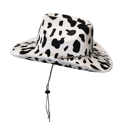 Chapeau de Cowgirl blanc étoile rose, garniture à paillettes, frange, chapeau de Cowboy réglable, cordon de serrage au cou, Costume de jeu de fête