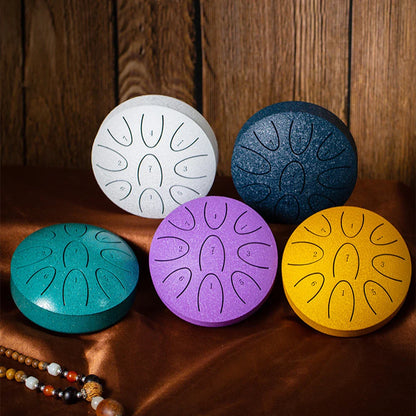 Tambour à langue en acier de 4 pouces, tambour de pluie Portable à 9 notes avec maillet de tambour, tambour éthéré pour accessoires de Percussion