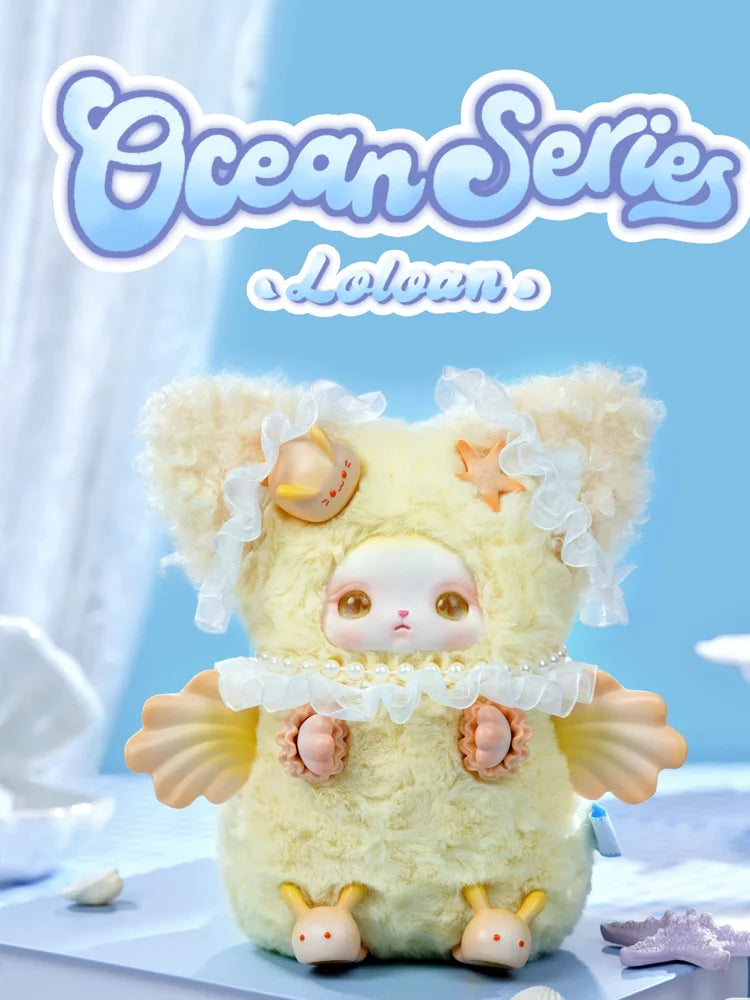 Boîte mystère Original Blind Box Loloan Ocean Series Pendentif mignon pour sac à dos Décoration de chambre Jouet Cadeau surprise d'anniversaire/de Noël