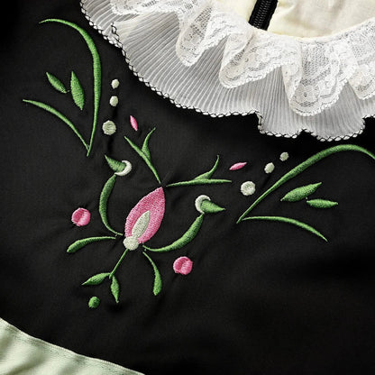 Robe de princesse de cosplay Anna pour filles, costume en maille à manches lanternes, pour fête d'anniversaire, carnaval, Halloween, robe de bal pour enfants