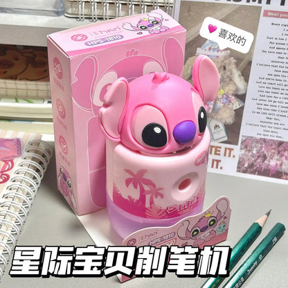 Stitch Pencil Sharpener Manual Crank Style Cute Alien Cartoon Sharpener Fun School Supplies For Back To School Gift