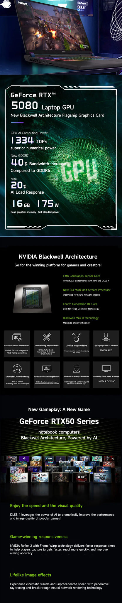 2025 MSI Vector 16 HX AI Gaming Laptop 16 Inch 2.5K 240Hz IPS Screen Notebook Ultra 9-275HX 64GB 4TB RTX5080 Netbook Computer PC