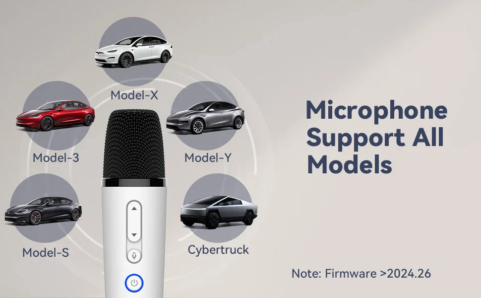T1-Car Karaoke Microphone, Rechargeable Caraoke Mic with USB-A & USB-C Receiver, Plug to Use，No Need Pair