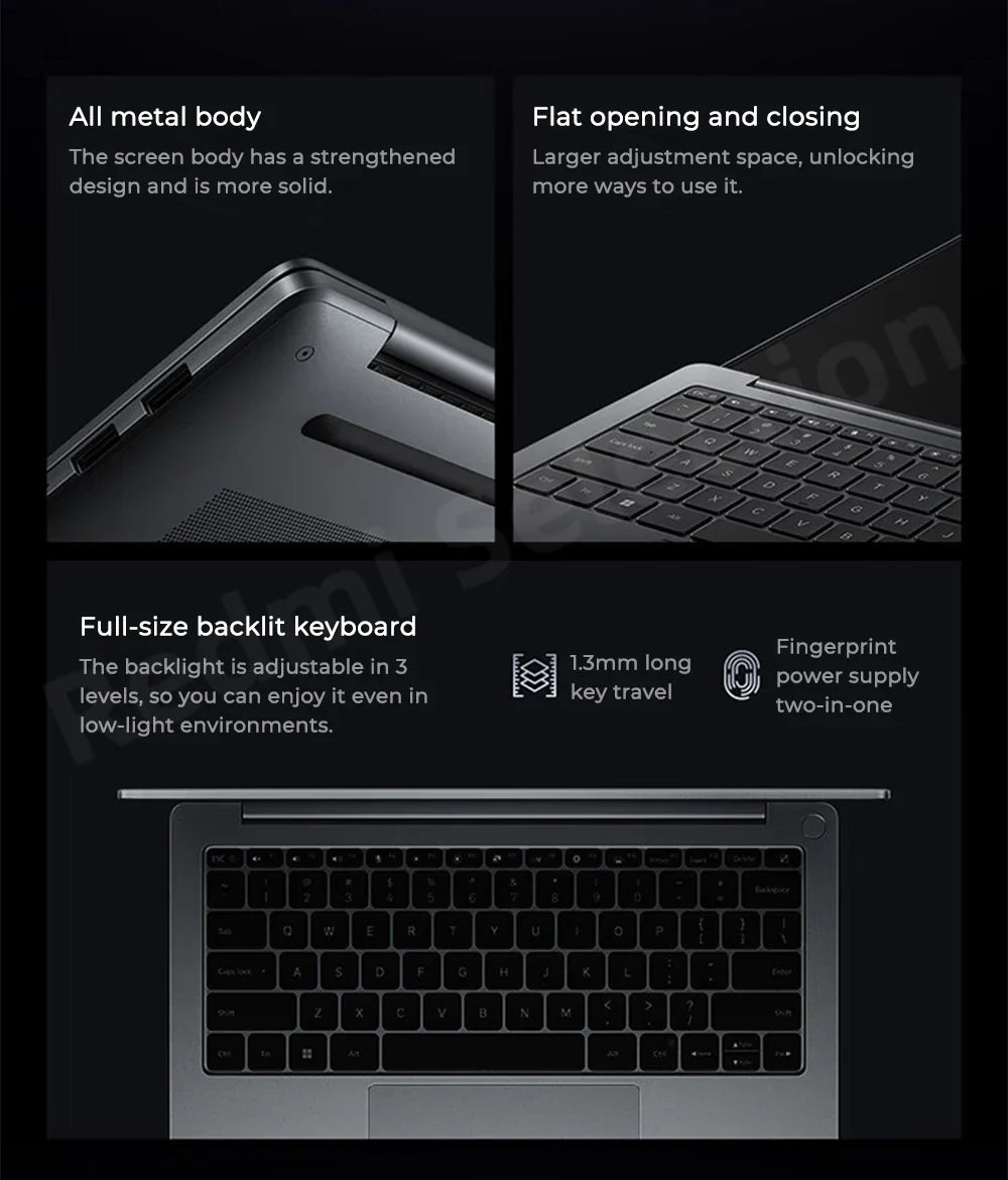 Xiaomi RedmiBook Pro 14 Laptop Ultra 5-125H/Ultra 7-155H ARC Graphics 32GB DDR5 1T SSD 14-inch 2.8K 120Hz Screen Notebook PC