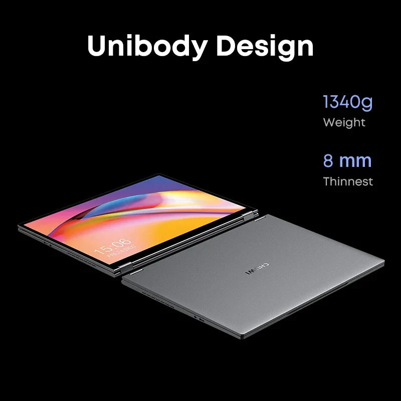 CHUWI FreeBook Ordinateur portable 2-en-1 Tablette 512 Go SSD 16 Go LPDDR5 Intel N150 Écran IPS FHD 13,5" WIFI 6 BT5.2 Windows 11