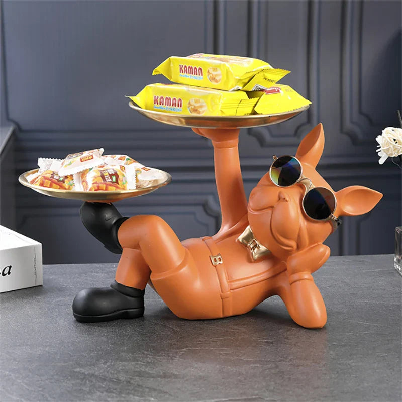 Figurines d'animaux bouledogue, Sculpture de chien Cool, décor de salon, salle d'étude, chambre à coucher, accessoires de décoration intérieure de maison