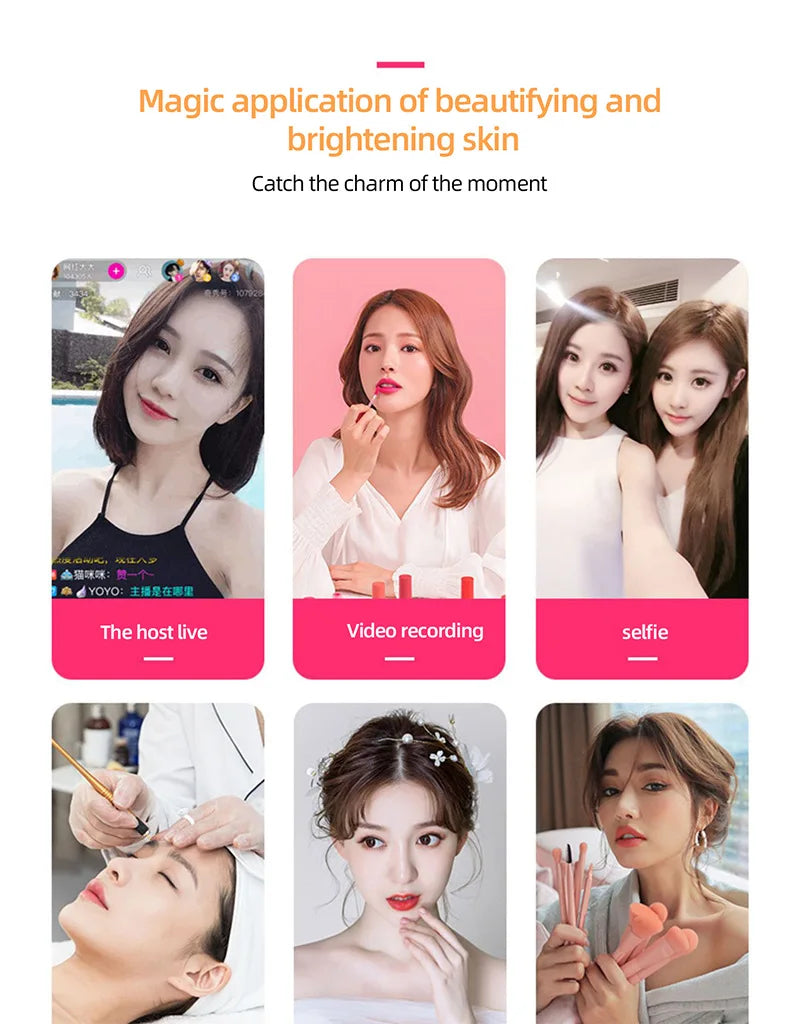 LED Selfie anneau lumineux photographie vidéo lumière RingLight support de téléphone trépied lumière de remplissage lampe à intensité variable Trepied Streaming 10 "26 cm