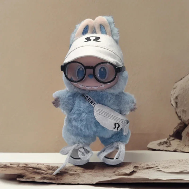 15/17cm Labubu V1 V2 V3 Vêtements de poupée Mode sweat à capuche et sac Idol coréen Tendance Bricolage Vêtements et accessoires de poupée Cadeau jouet