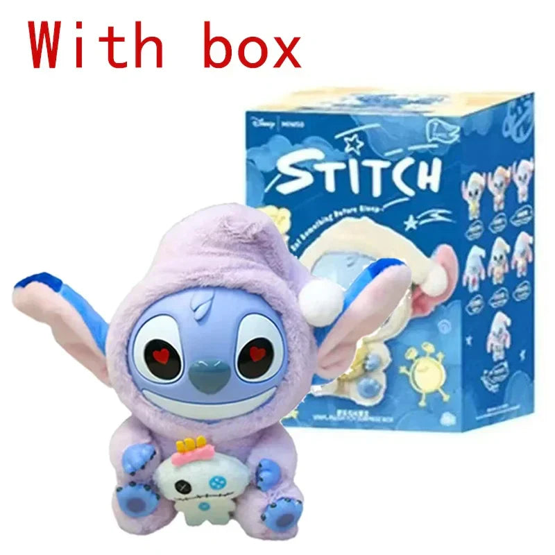 Stitchou Manger Quelque Chose Avant De Dormir Série Boîte Mystère Peluche Vinyle Jouets Mignons Poupée Réplique Sac Mystère Pendentif Décor Cadeau