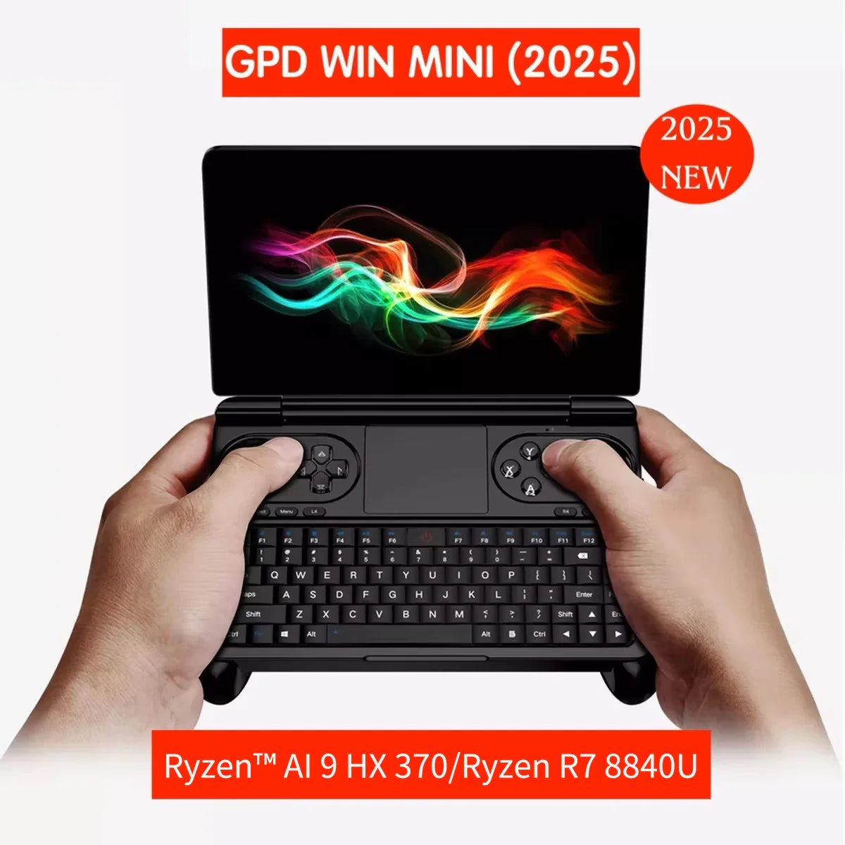 GPD WIN Mini 2025 Ryzen™ AI 9 HX 370/Ryzen R7 8840U PC de poche 7 pouces 32 Go RAM 2 To SSD Mini-ordinateur portable