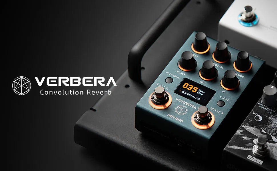 HOTONE Verbera Convolution IR Reverb, Hall Church Spring Plate Pédale de réverbération ambiante pour guitare acoustique électrique, synthétiseurs, voix