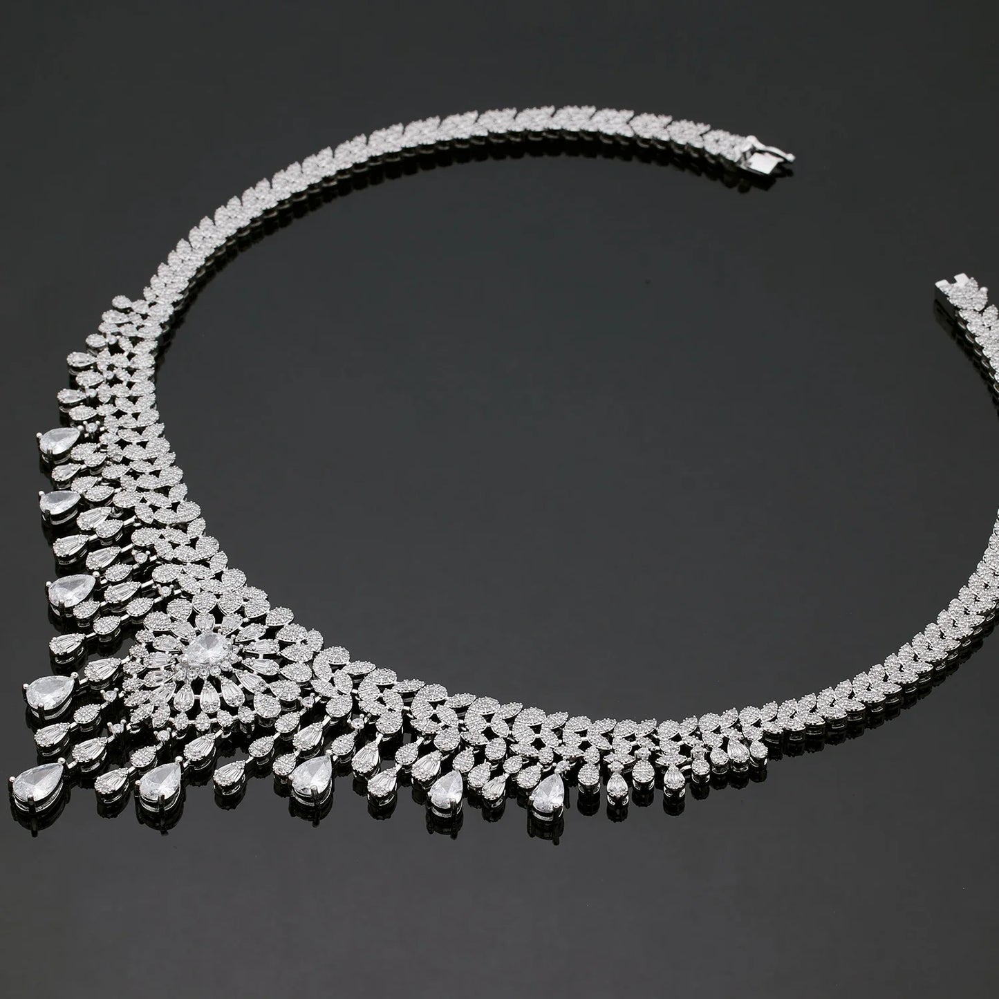2023 New 4-Piece Set Women's Necklace Set Jewelry Türkiye Jewelry Set Women's Bride Necklace and Earring Set Bracelet