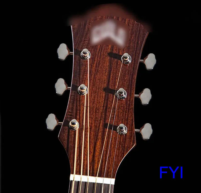 Tête de machine pour guitare acoustique, style ouvert, cheville de réglage en Nickel Guild 3R3L, 6 pièces