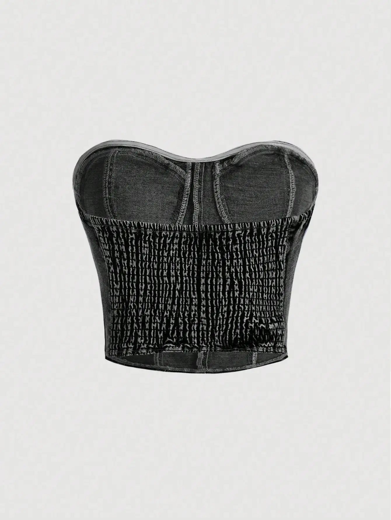 Sexy cowgirl crop top with retro cinched waist design, featuring a short length and a backless style, suitable for wearing as an