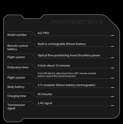 A21 Pro Drone professionnel FPV 4K HD double caméra WiFi moteur sans brosse flux optique vol stationnaire réglage électrique quadrirotor Drone à