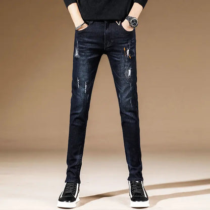 New Arrival 2024 Spring and Autumn Harajuku Italian Jeans Luxury Korean Brand Clothing Men Designer Slim Casual Jeans for Men