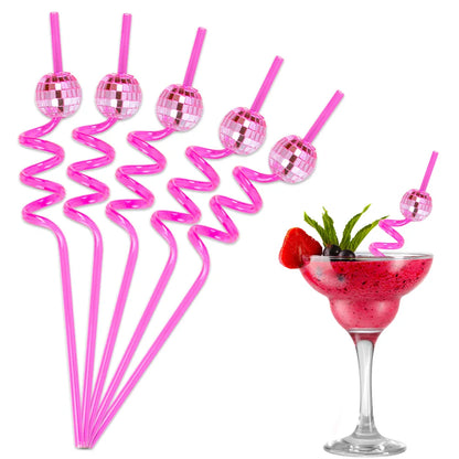 6pcs Mini Disco Cowgirl Hat Disco Plastic Straw 70s Disco Party Decoration Bachelorette Party Western Cowgirl Birthday Supplies