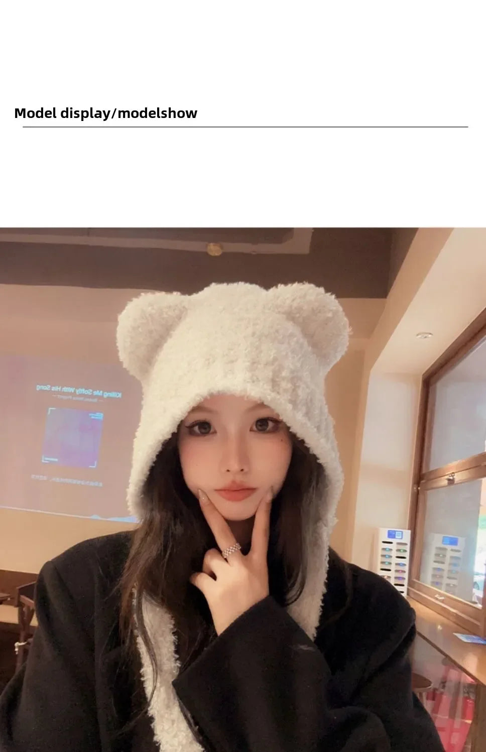 Chapeau en laine avec oreilles d'ours pour femme, bonnet de protection des oreilles à lacets, bonnets de bombardier pour l'extérieur, chaud, mode, cadeau de nouvel an, automne, hiver