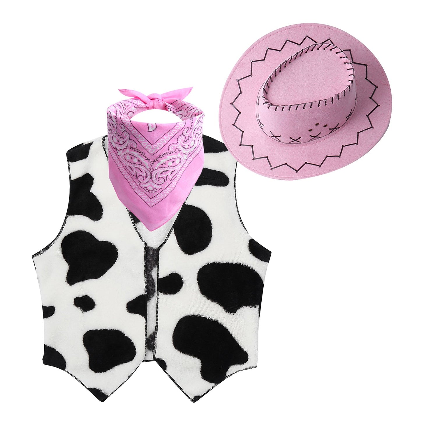 Costume de Cowboy Occidental pour Enfant, Déguisement de Cowgirl, Jeu, Interface West, ixd'Halloween, Cosplay, Ensembles de 4 Pièces, Performance sur Scène Trempée