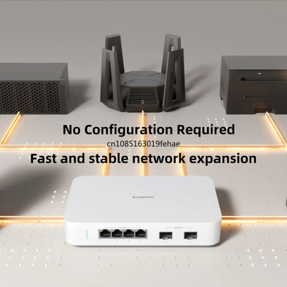 Xiaomi Mi 10 Gigabit Ethernet Switch 10000Mbps Network Switches VLAN Ethernet Splitter Lan Router 4 2.5G Ports RJ45 Hub Switch