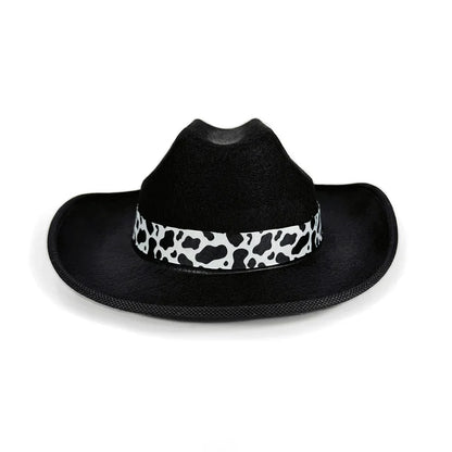 Children's Cowboy Hat, High-Quality Cowgirl Hat, Cow Print Jazz Hat, Festive for Festival, Western Themed Event, Party