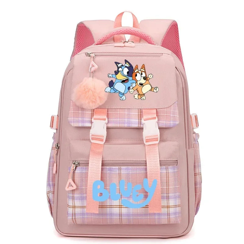 2024 New Bluey Boys And Girls High School Backpack Large Outdoor Leisure Practical Bag Cartoon Animation Bag Children's Gift