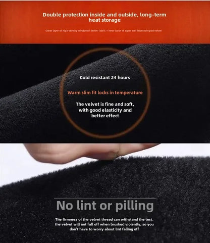 WinterFleece-Lined Thickened High-Waisted Jeans Women's Korean Style Black Slimming Trousers Student Elastic Long Pants