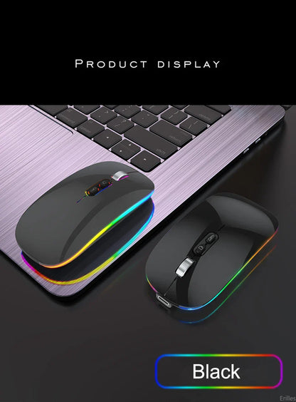 Dual Mode 2.4G Wireless Mouse One-Click Desktop Function Type-C Rechargeable Silent Backlight Mice for Laptop PC New