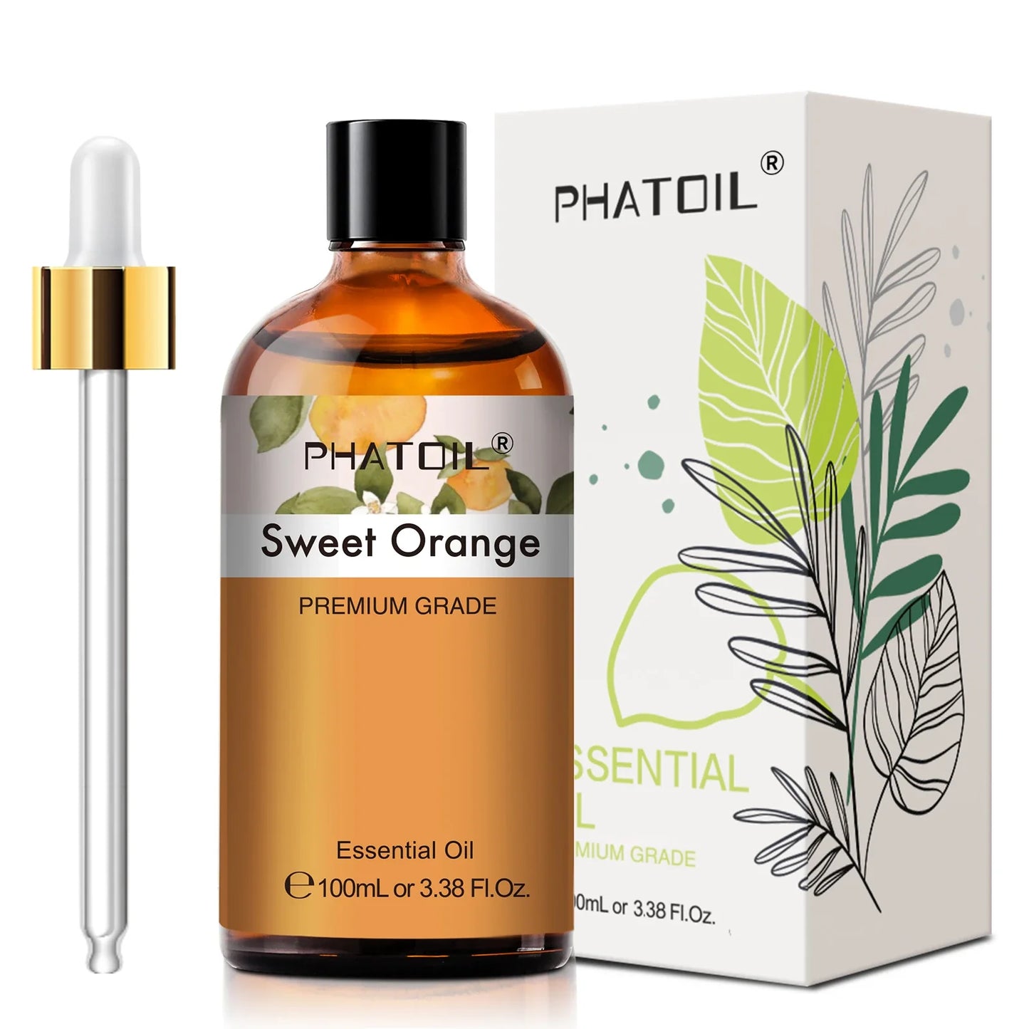 PHATOIL Eucalyptus 100 ml Essential Oil for Skin, Lavender, Vanilla, Jasmine, Lemon, Bergamot, Aromatic Oil for Aromatherapy Candle Making