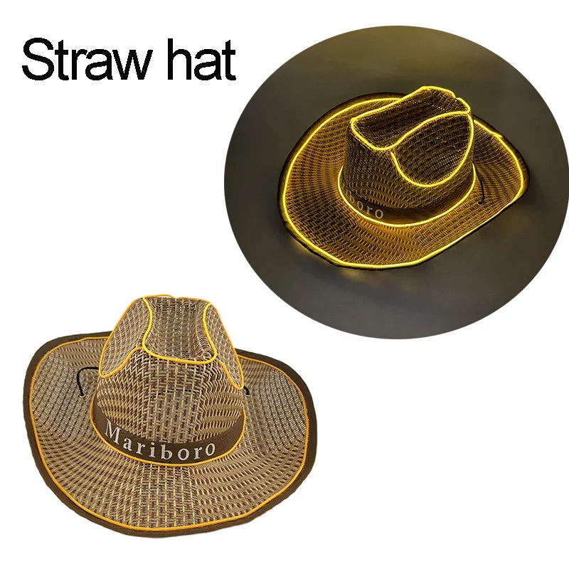 Chapeau de Cowboy nacré, Costume de danse, casquette de Cowgirl scintillante, pour boîte de nuit néon, nouvel arrivage