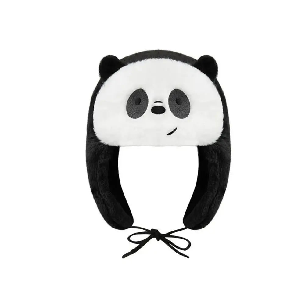 New Winter New Kuromi Spider Man Stitch Violent Bear Cartoon Hat Popular Man Women Cute Warm Ears Protection Hat New Year Gifts