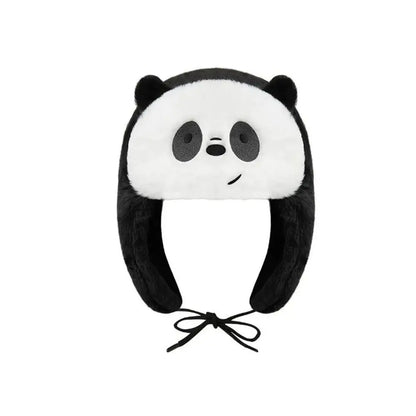 New Winter New Kuromi Spider Man Stitch Violent Bear Cartoon Hat Popular Man Women Cute Warm Ears Protection Hat New Year Gifts