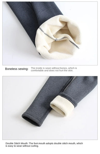 Leggings polaires désossés pour filles, pantalons polaires épais pour enfants, couleur unie, vêtements d'extérieur, automne et hiver