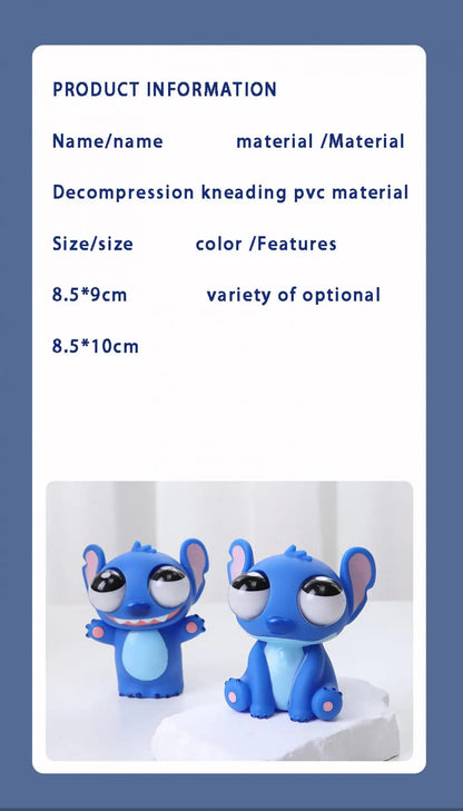 New Stitch Squishy Stress Relief Toy Pop Out Eye Funny Fidget Sensory Toy for Adults Kids Anxiety Relief Desk Decor Funny Gift